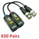 8MP CCTV Video Balun with Surge Protection, 50 Pairs